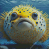 Yellow Puffer Fish Diamond Painting