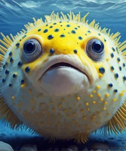 Yellow Puffer Fish Diamond Painting