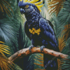 Yellow Tailed Black Cockatoo On Branch Diamond Painting