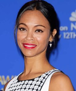 Zoe Saldana Smiling Diamond Painting