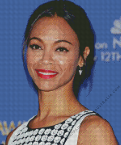 Zoe Saldana Smiling Diamond Painting