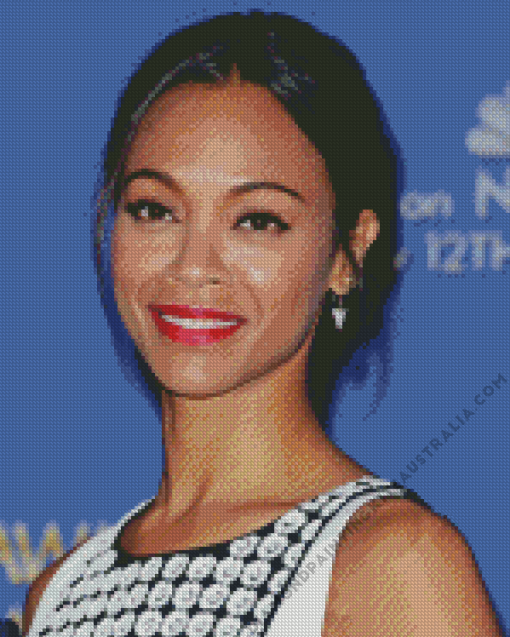 Zoe Saldana Smiling Diamond Painting