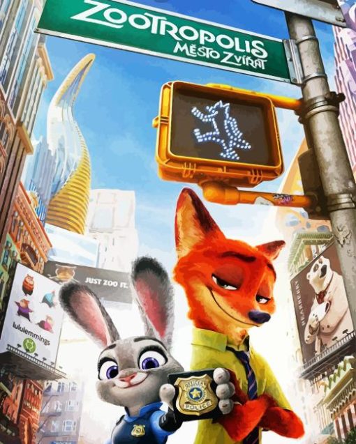 Zootropolis Poster Diamond Painting