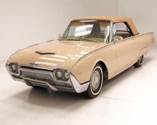 Beige 1961 Thunderbird Diamond Painting