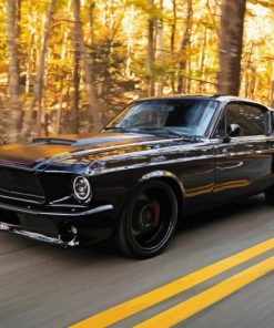 Black 1967 Ford Mustang Diamond Painting