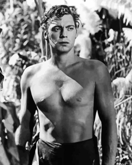 Black And White Johnny Weissmuller Diamond Painting