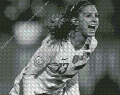 Black And White Alex Morgan Diamond Painting