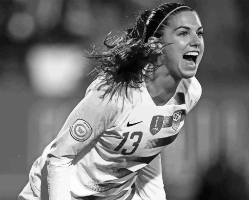 Black And White Alex Morgan Diamond Painting