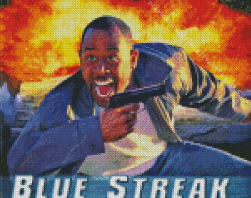 Blue Streak Movie Poster Diamond Painting