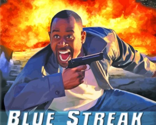 Blue Streak Movie Poster Diamond Painting