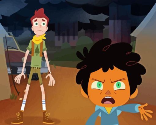 Camp Camp Cartoon Diamond Painting