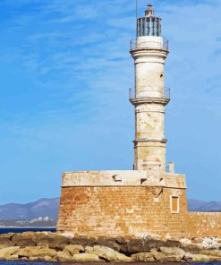 Chania Lighthouse Greece Diamond Painting