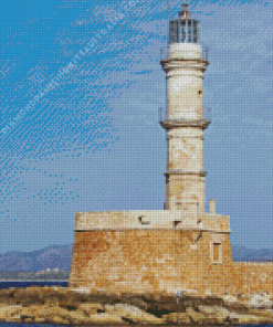 Chania Lighthouse Greece Diamond Painting