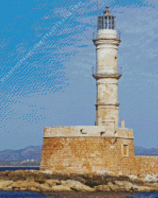 Chania Lighthouse Greece Diamond Painting