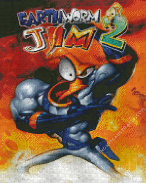 Earthworm Jim 2 Diamond Painting