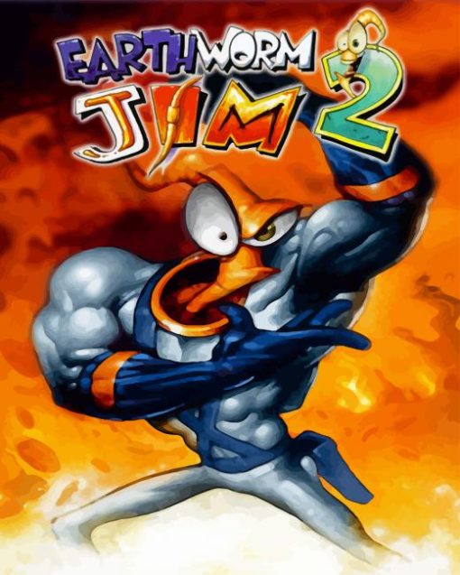 Earthworm Jim 2 Diamond Painting