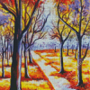 Fall Trees Park Diamond Painting