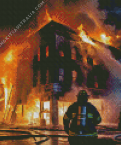 Fireman Fighting Fires Diamond Painting