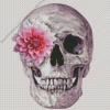 Floral Pink Skull Diamond Painting