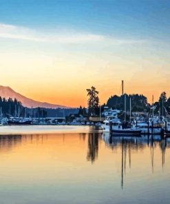 Gig Harbor At Sunset Diamond Painting