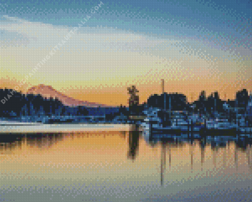 Gig Harbor At Sunset Diamond Painting