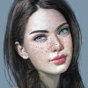 Girl Freckles Diamond Painting