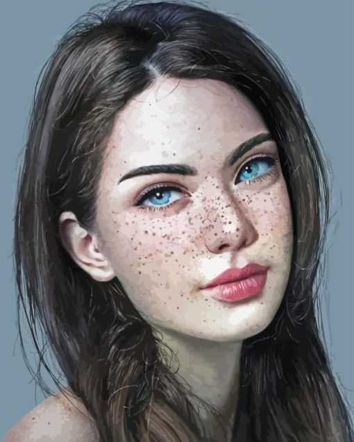 Girl Freckles Diamond Painting