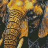 Gold And Black Elephant Diamond Painting