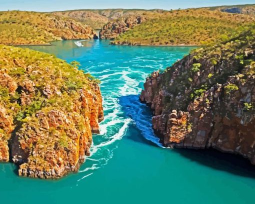 Horizontal Falls Landscape Diamond Painting