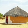 Huts In Desert Diamond Painting