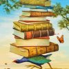 Kevin Sloan Bird And Books Diamond Painting