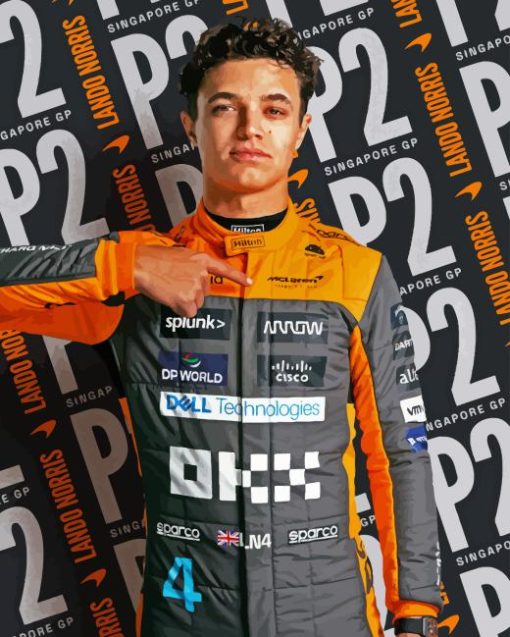 Lando Norris Racer Diamond Painting