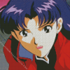 Misato Katsuragi Character Diamond Painting