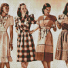 Monochrome 1940s Ladies Diamond Painting