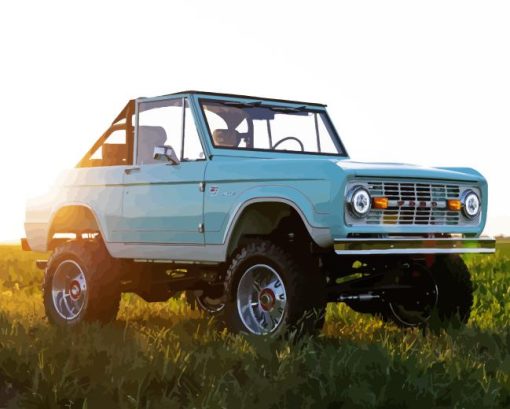 Old Ford Bronco Car Diamond Painting