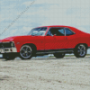 Red 1972 Nova Car Diamond Painting