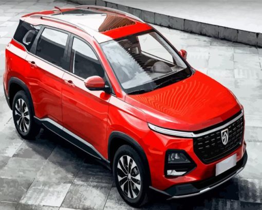 Red Mg Hector Diamond Painting