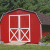 Red Mini Barn Diamond Painting