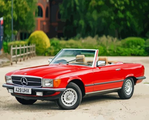 Red Mercedes 200 Sl Diamond Painting