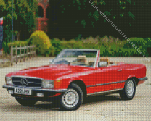 Red Mercedes 200 Sl Diamond Painting