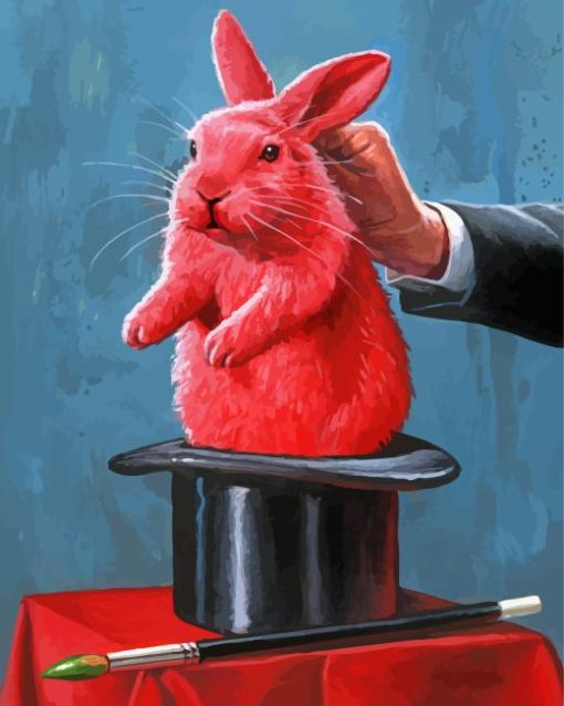 Red Rabbit Diamond Painting