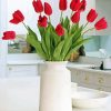 Red Tulips In Vase Diamond Painting