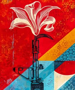 Shepard Fairey Lily Diamond Painting