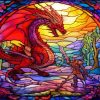 Stained Glass Dragon Diamond Painting