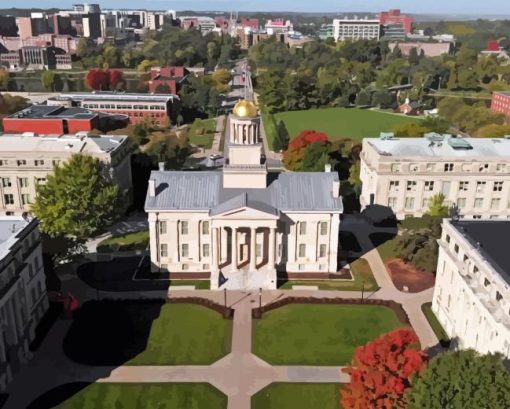 University Of Iowa City Diamond Painting