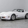 White 1981 Corvette Diamond Painting