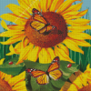 Yellow Sunflower Butterflies Diamond Painting