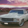 71 Chevelle Car At Sunset Diamond Painting