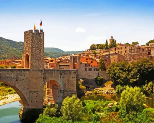 Besalu Girona Town Diamond Painting