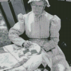 Black And White Woman Quilting Diamond Painting